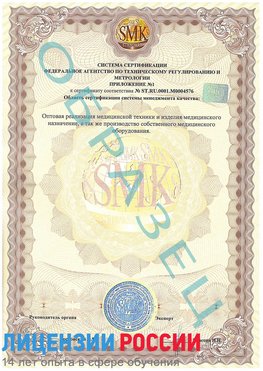 Образец сертификата соответствия (приложение) Галенки Сертификат ISO 13485